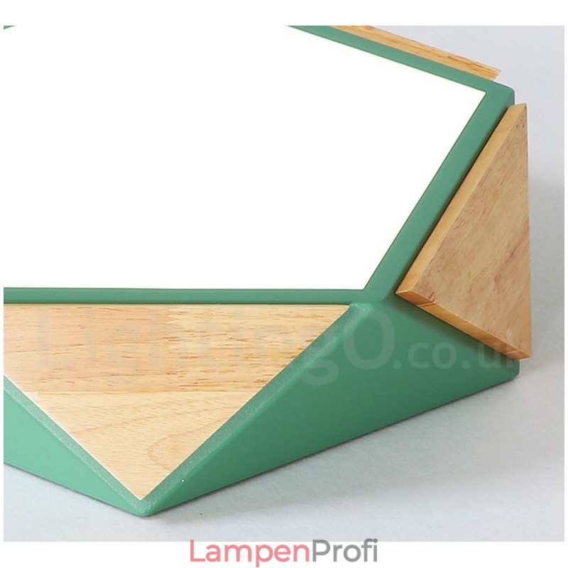 Dimmbare Macaron Multi Farben Holz Deckenleuchte mit Acrylschirm Deckenlampe Nordischer Stil