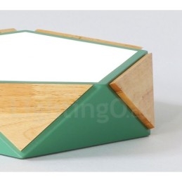 Dimmbare Macaron Multi Farben Holz Deckenleuchte mit Acrylschirm Deckenlampe Nordischer Stil