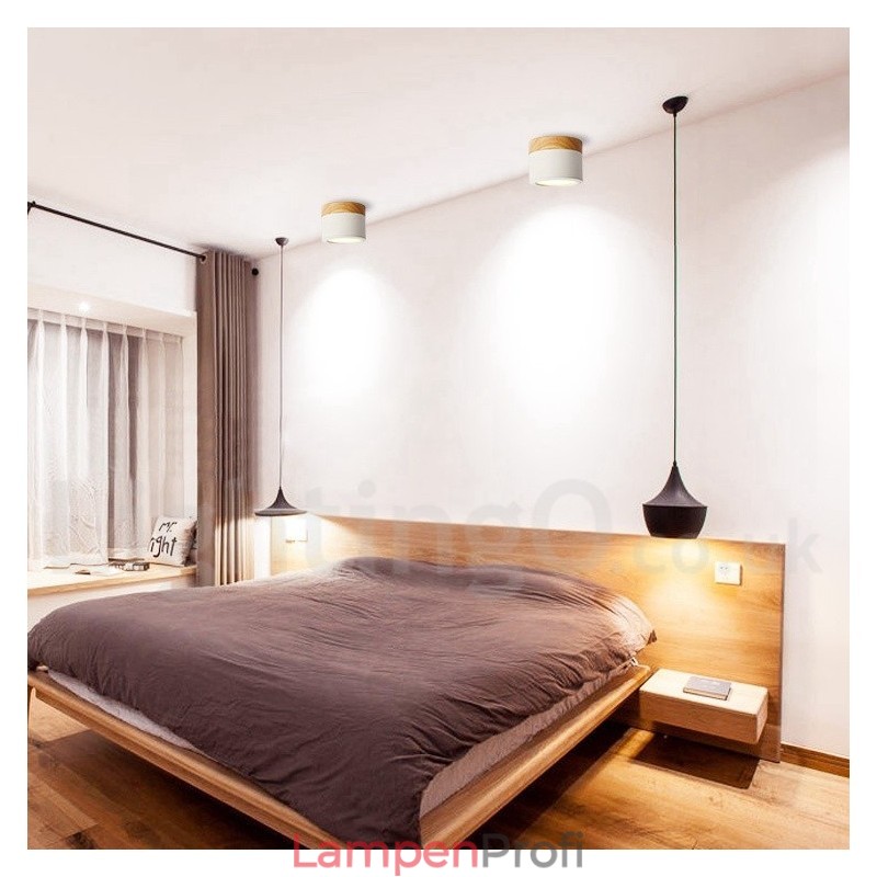 Holz Modernes Design Mini Deckenleuchte mit Acrylschirm Spezial für Auch als Wandleuchte verwendbar