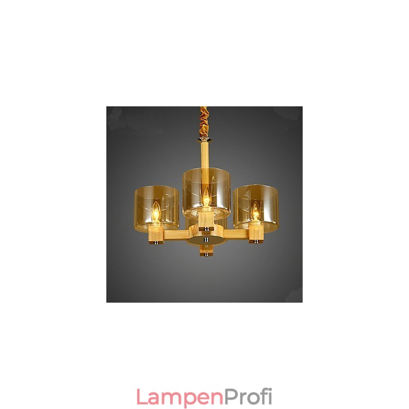 Mode Pendelleuchte Tisch Holz Glasabdeckung