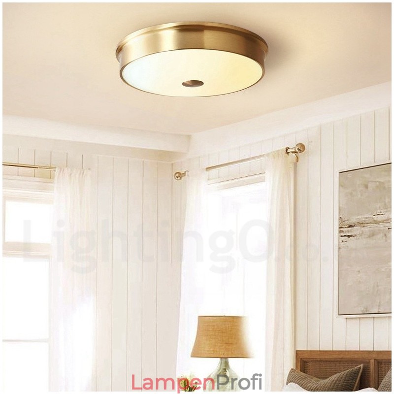 Deckenleuchte im Retro-Vintage-Stil mit Glasschirm