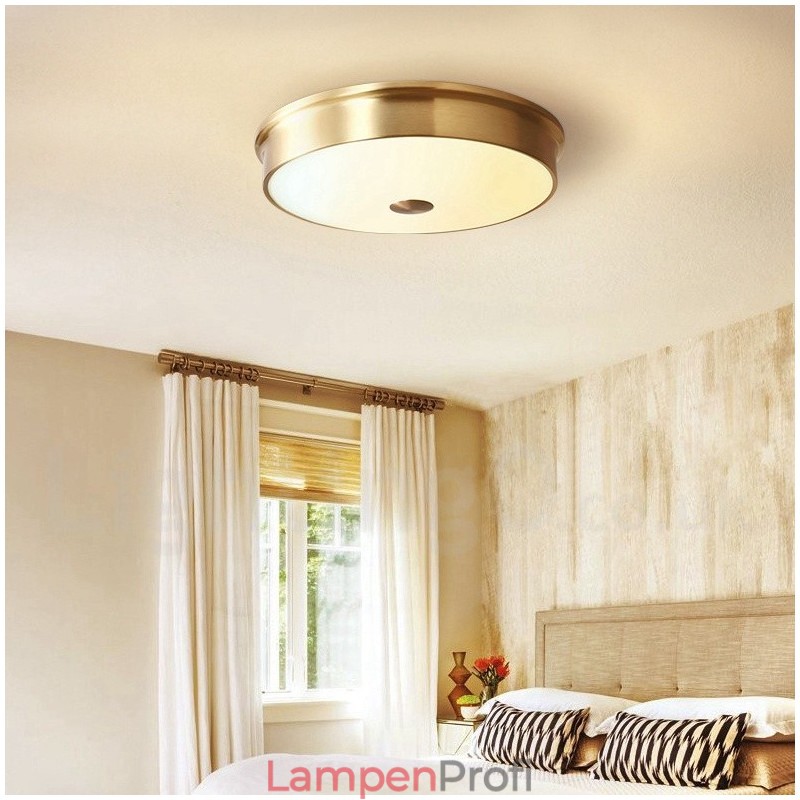Deckenleuchte im Retro-Vintage-Stil mit Glasschirm