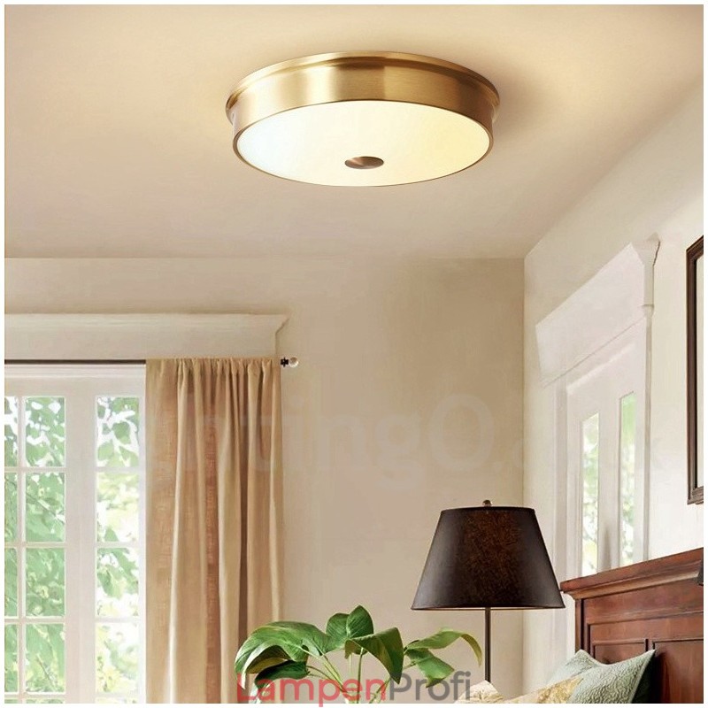 Deckenleuchte im Retro-Vintage-Stil mit Glasschirm