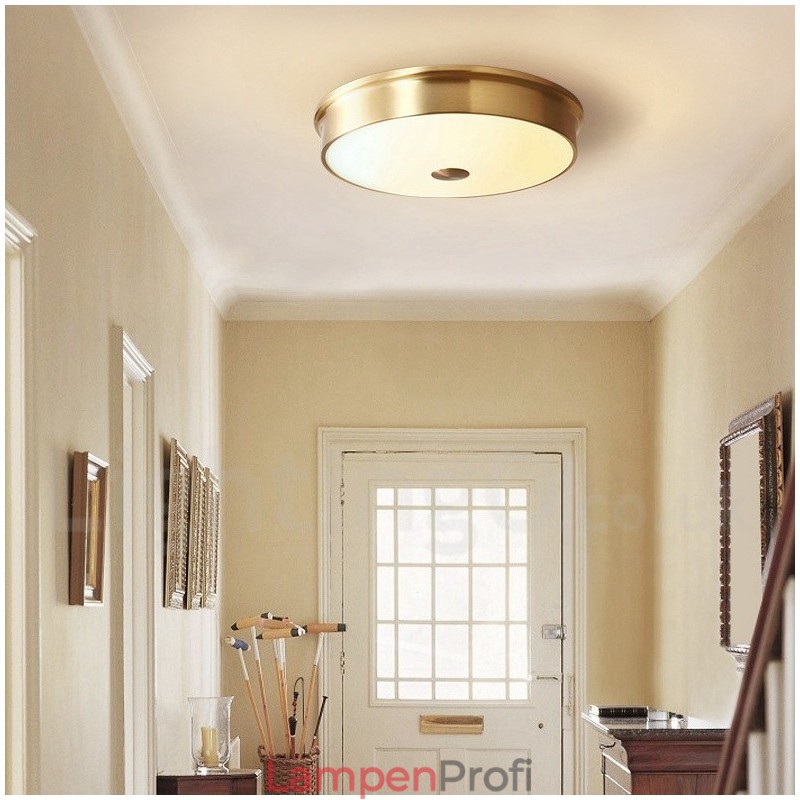 Deckenleuchte im Retro-Vintage-Stil mit Glasschirm