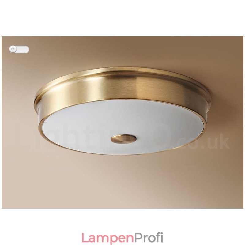 Deckenleuchte im Retro-Vintage-Stil mit Glasschirm