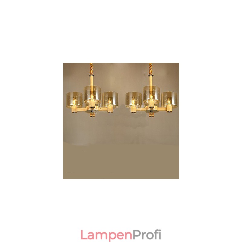 Mode Pendelleuchte Tisch Holz Glasabdeckung