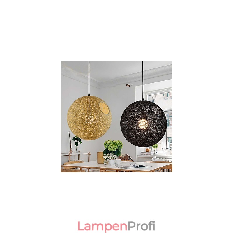 Country Simple Modern Lampe Pastoral Rattan Lampe Hanf Ball Kronleuchter
