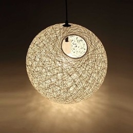 Country Simple Modern Lampe Pastoral Rattan Lampe Hanf Ball Kronleuchter