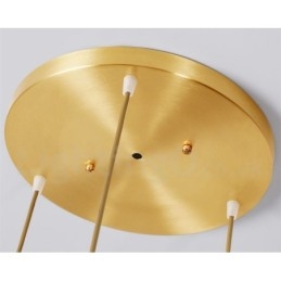 Hängeleuchte im rustikalen Lodge-Stil aus reinem Messing mit Glasschirm