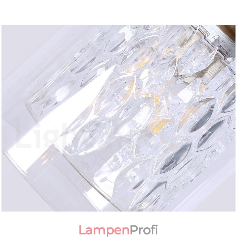 Hängeleuchte im rustikalen Lodge-Stil aus reinem Messing mit Glasschirm