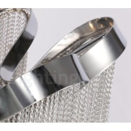 Aluminium Quasten Kronleuchter Designer Pendelleuchte Silber Farbe