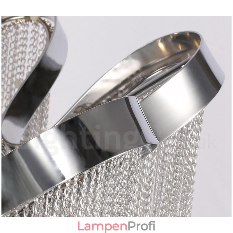 Aluminium Quasten Kronleuchter Designer Pendelleuchte Silber Farbe