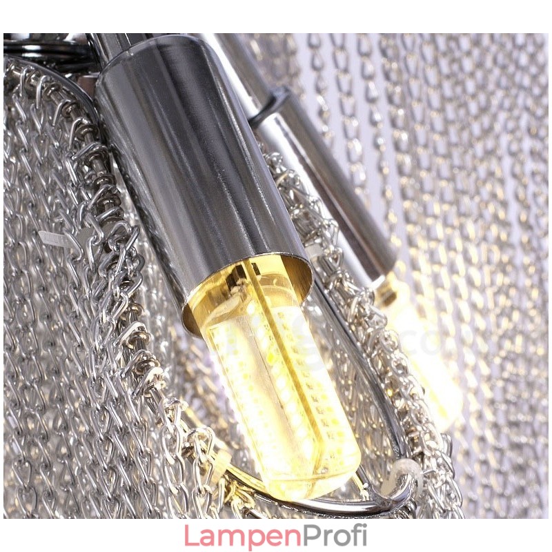 Aluminium Quasten Kronleuchter Designer Pendelleuchte Silber Farbe