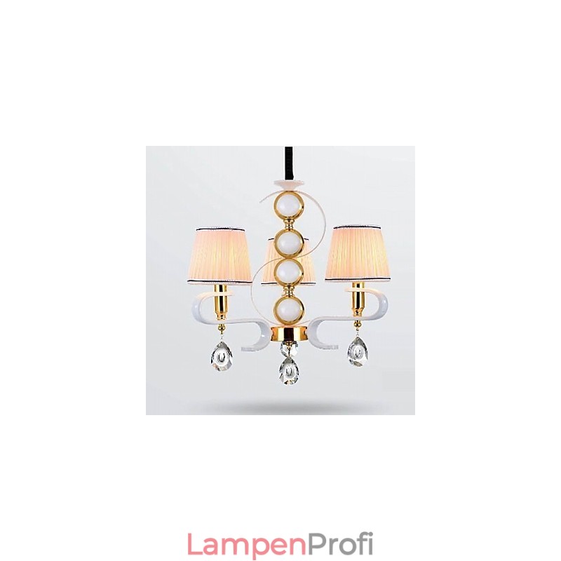 Stoff-Kronleuchter 3 Lichter Moderne minimalistische hochwertige Lampe