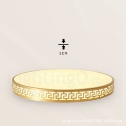 Runde, moderne Deckenleuchte im nordischen Stil aus reinem Messing mit Acrylschirm