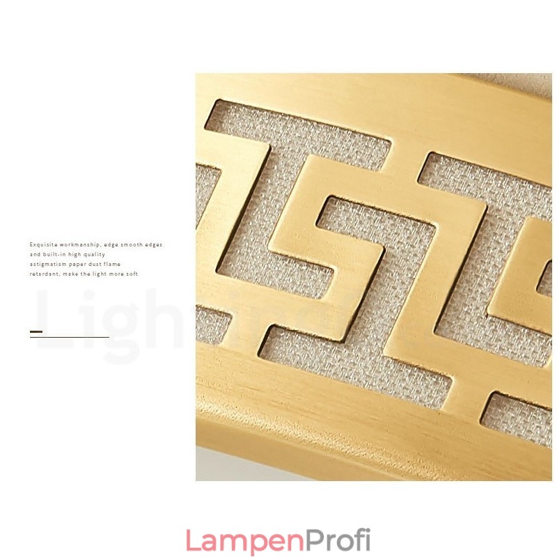 Runde, moderne Deckenleuchte im nordischen Stil aus reinem Messing mit Acrylschirm