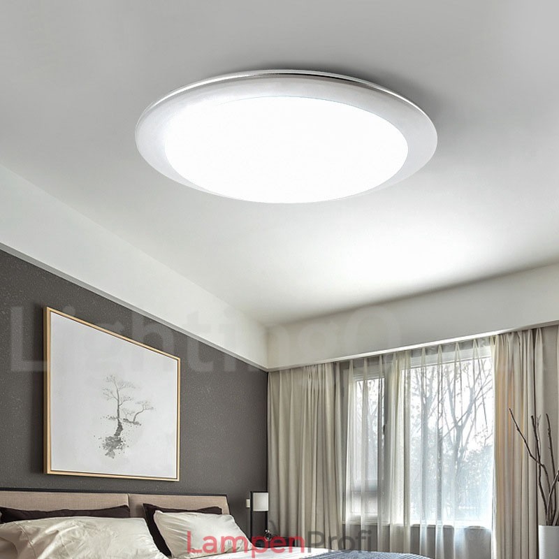 4 cm dicke, superdünne, dimmbare, moderne Deckenleuchten im zeitgenössischen nordischen Stil mit Acrylschirm und Fernbedienung, können auch als Wandleuchte verwendet werden