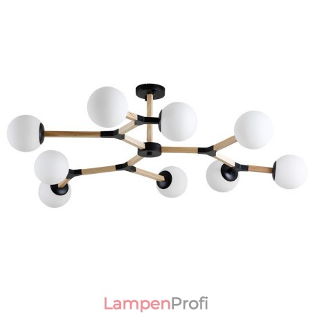 Nordic Modern Magic Bean Holz Molekular Kronleuchter aus Holz mit Glasschirmen Nordic Modern Magic Bean Holz Molekular Kronleuchter aus Holz mit Glasschirmen