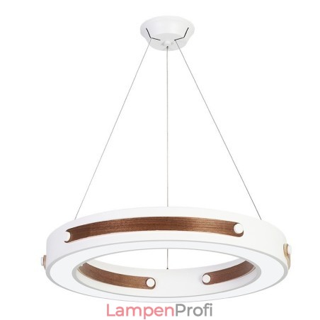 Moderne Pendelleuchte mit Acrylschirm, Ring in mehreren Holzfarben Moderne Pendelleuchte mit Acrylschirm, Ring in mehreren Holzfarben