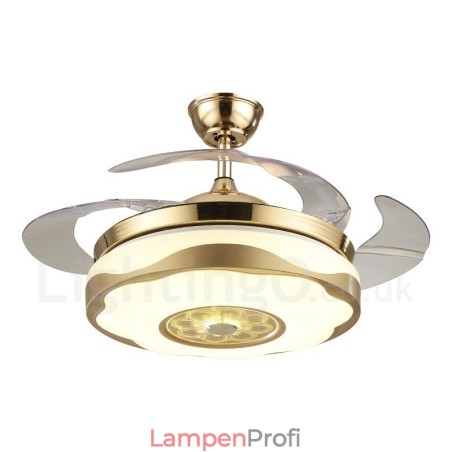 108 cm (42 Zoll) 91 cm (36 Zoll) Moderner zeitgenössischer Deckenventilator mit Fernbedienung, goldfarben, mit Acrylschirm, stummgeschaltetem Motor aus reinem Kupfer 108 cm (42 Zoll) 91 cm (36 Zoll) Moderner zeitgenössischer Deckenventilator mit Fernbedienung, goldfarben, mit Acrylschirm, stummgeschaltetem Motor aus reinem Kupfer