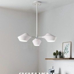 Linearer Retro-Kronleuchter mit 3 Lichtern und Acrylschirmen für den Außenbereich, Garage