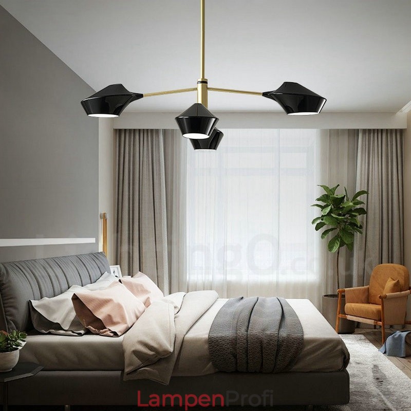 Zweistufiger linearer Retro-Kronleuchter mit 4 Lichtern und Acrylschirmen für den Außenbereich, Garage