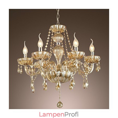 Traditioneller klassischer Kronleuchter aus galvanisiertem Kristallglas