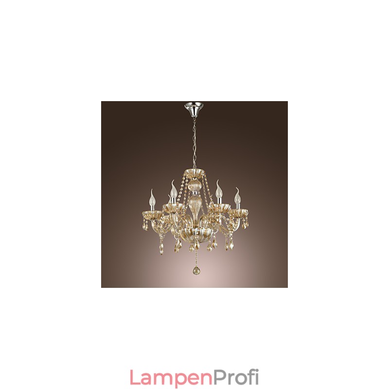 Traditioneller klassischer Kronleuchter aus galvanisiertem Kristallglas