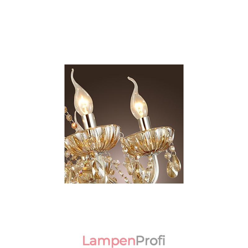 Traditioneller klassischer Kronleuchter aus galvanisiertem Kristallglas