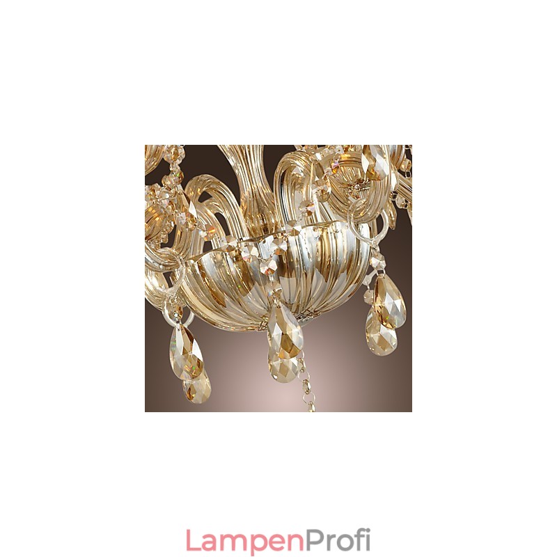 Traditioneller klassischer Kronleuchter aus galvanisiertem Kristallglas