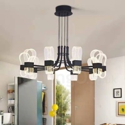 10-flammiger nordischer postmoderner Kronleuchter im 2021-Design mit Acrylschirmen