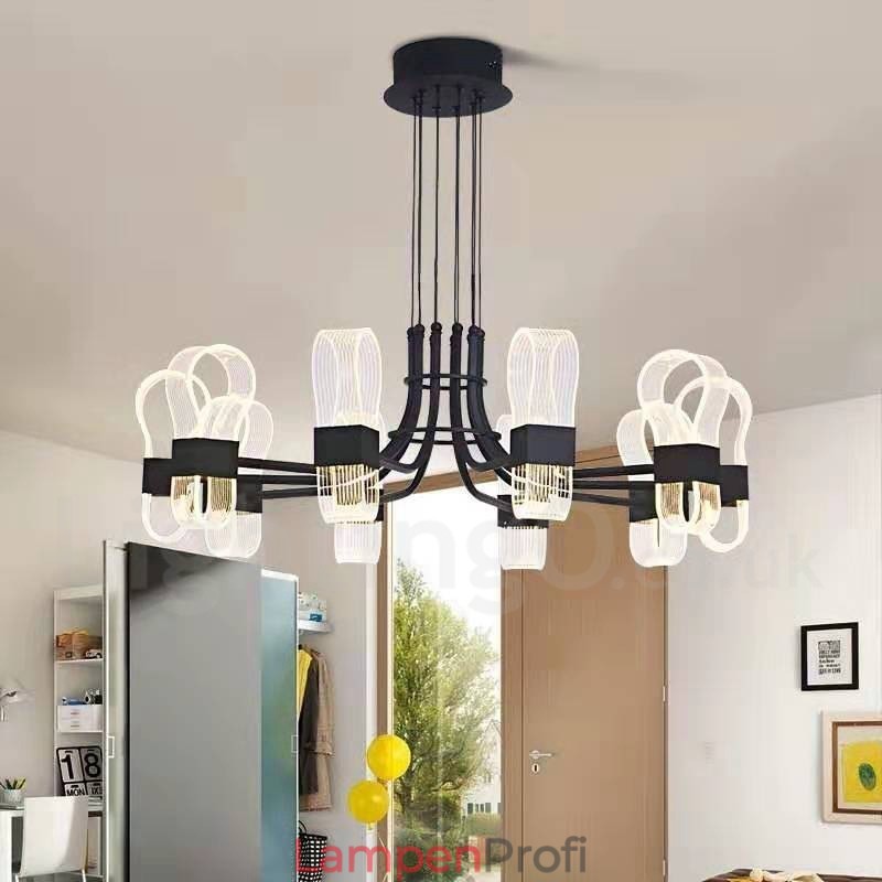 10-flammiger nordischer postmoderner Kronleuchter im 2021-Design mit Acrylschirmen