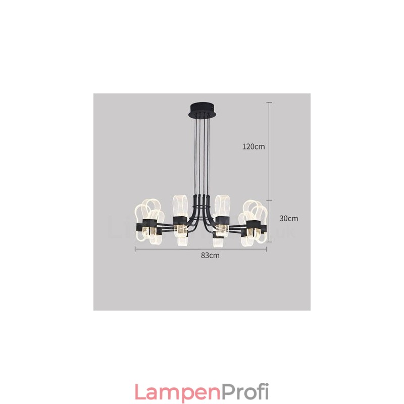 10-flammiger nordischer postmoderner Kronleuchter im 2021-Design mit Acrylschirmen