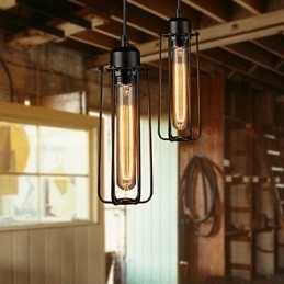 Kronleuchter Mini-Stil Rustikale Lodge Retro Metall 3 Licht Pendelleuchte