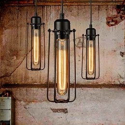 Kronleuchter Mini-Stil Rustikale Lodge Retro Metall 3 Licht Pendelleuchte