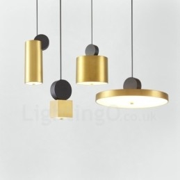 4 Stile Gold Schwarz Postmodern Pendelleuchte