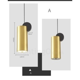 4 Stile Gold Schwarz Postmodern Pendelleuchte