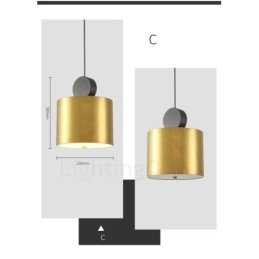 4 Stile Gold Schwarz Postmodern Pendelleuchte