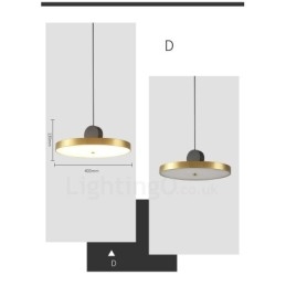 4 Stile Gold Schwarz Postmodern Pendelleuchte
