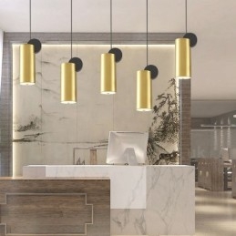 4 Stile Gold Schwarz Postmodern Pendelleuchte