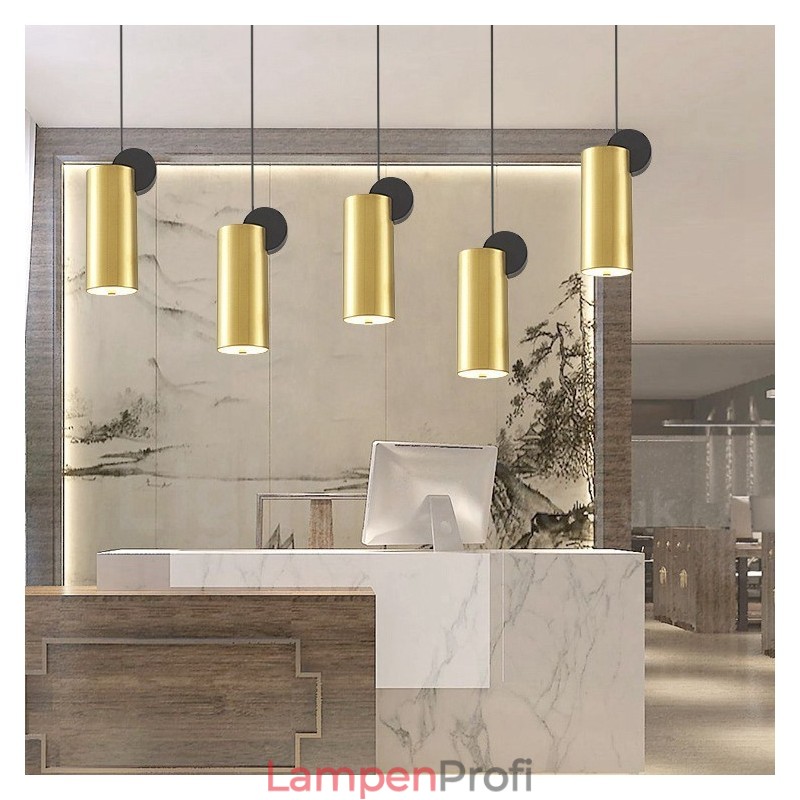 4 Stile Gold Schwarz Postmodern Pendelleuchte