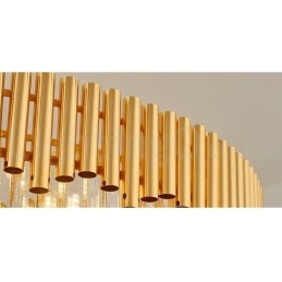 Postmodernen Gold Luxus Runde K9 Kristall Anhänger Kronleuchter Lichter Ausstellung Halle