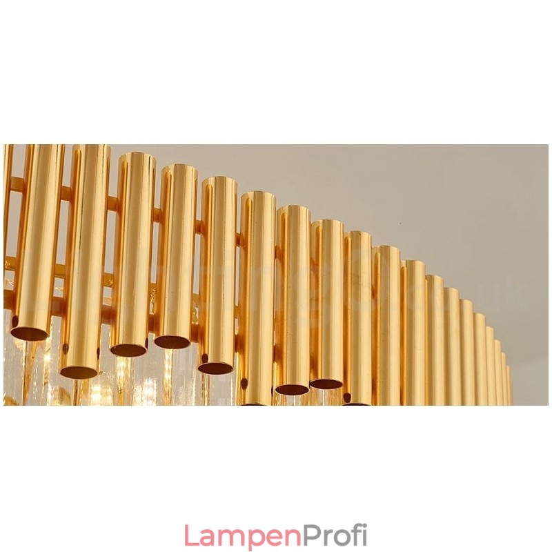 Postmodernen Gold Luxus Runde K9 Kristall Anhänger Kronleuchter Lichter Ausstellung Halle