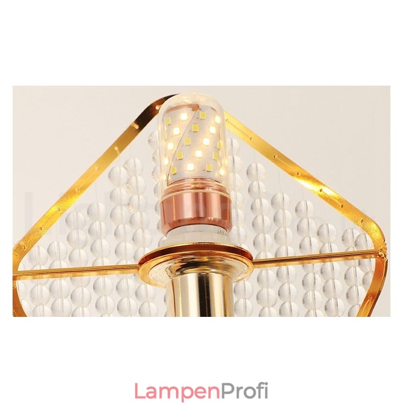 Gold Postmodern Luxus Runde K9 Kristall Pendelleuchte Kronleuchter Licht mit Acryl Schatten Ausstellungshalle