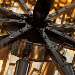 Dieses Jahr Luxus Postmodern Gold Runde K9 Kristall Anhänger Kronleuchter Ausstellungshalle