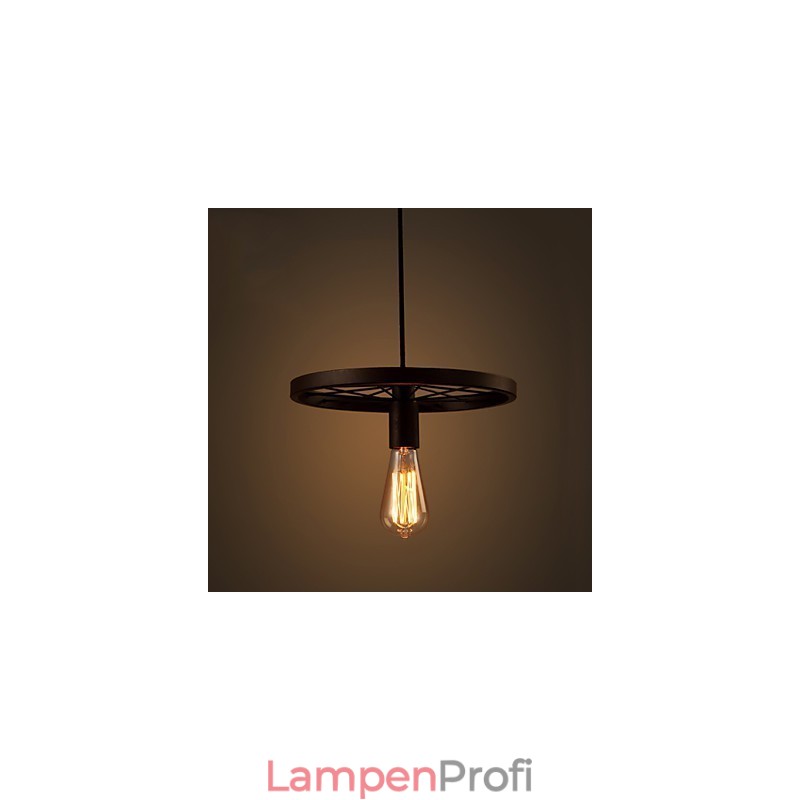 Industrielle 1-flammige Vintage-Pendelleuchte im Eisenschirm