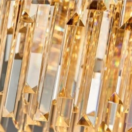 Dieses Jahr Luxus Postmodern Gold Runde K9 Kristall Anhänger Kronleuchter Ausstellungshalle