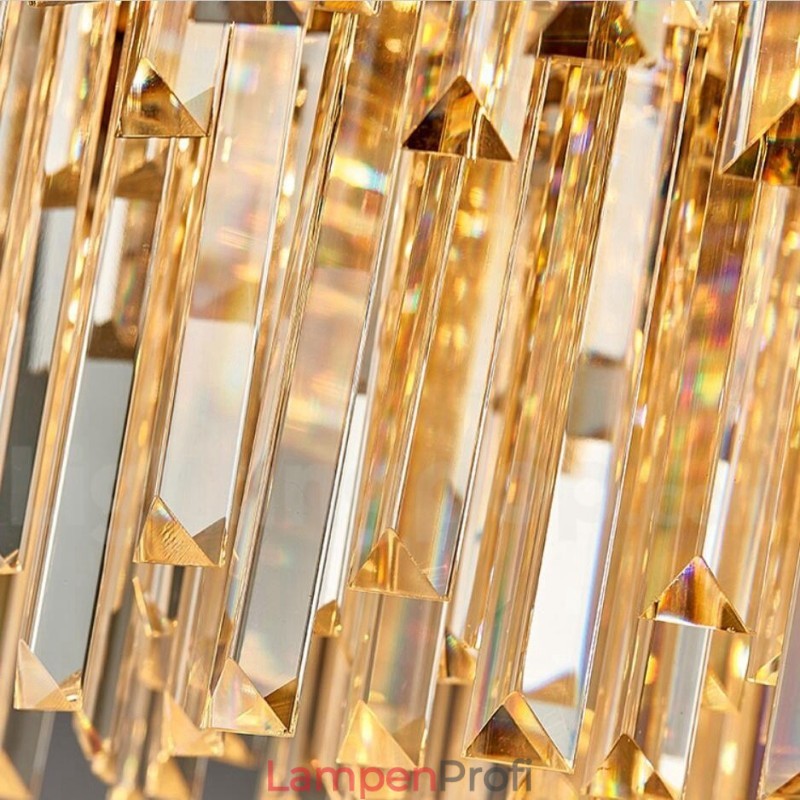 Dieses Jahr Luxus Postmodern Gold Runde K9 Kristall Anhänger Kronleuchter Ausstellungshalle