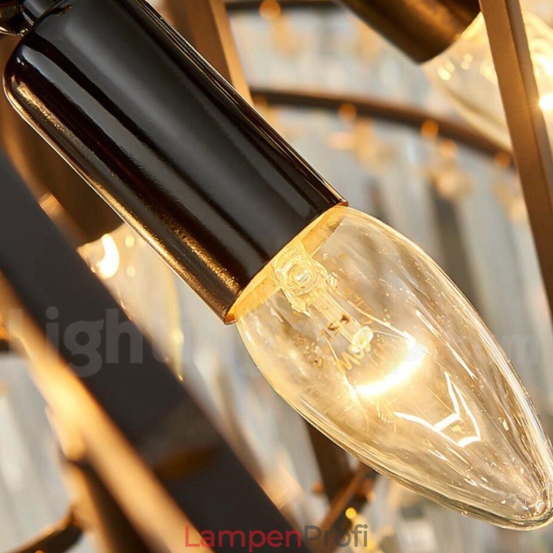 Dieses Jahr Luxus Postmodern Gold Runde K9 Kristall Anhänger Kronleuchter Ausstellungshalle