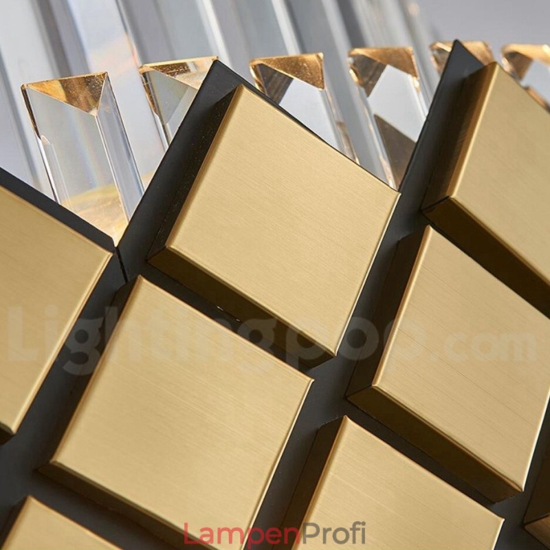 Luxus Modern Gold Plus Schwarz Runde K9 Kristall Anhänger Kronleuchter Ausstellung Halle